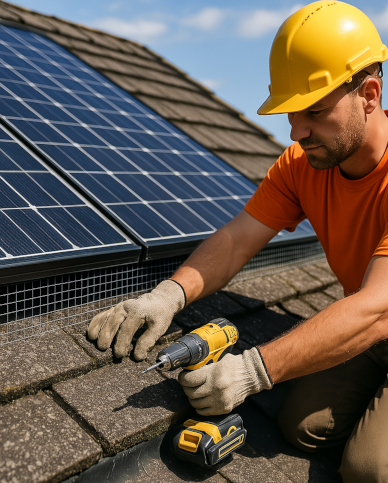 commercial and residential solar panel pigeon proofing West Bromwich