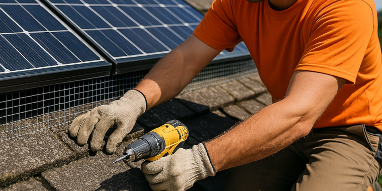 Leeds professional solar panel pigeon installations
