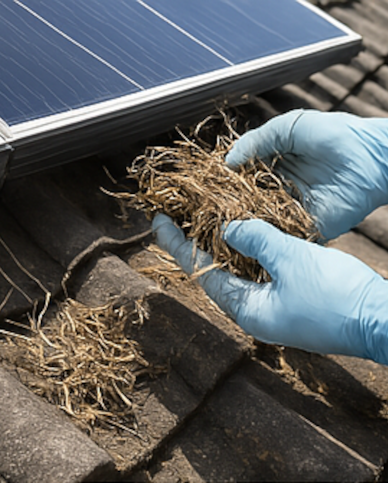 Leeds pigeon proofing solar panels