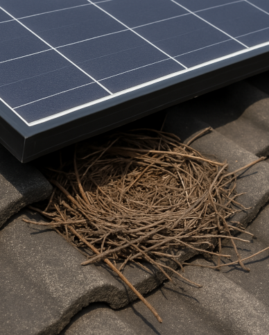 Wakefield pigeon proofing solar panels